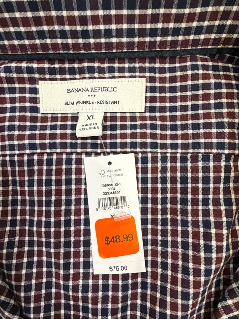 NWT Banana Republic Slim fit  Men's  Shirt new